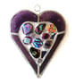 Heart Suncatcher Stained Glass Purple Abstract 024 - Image 5