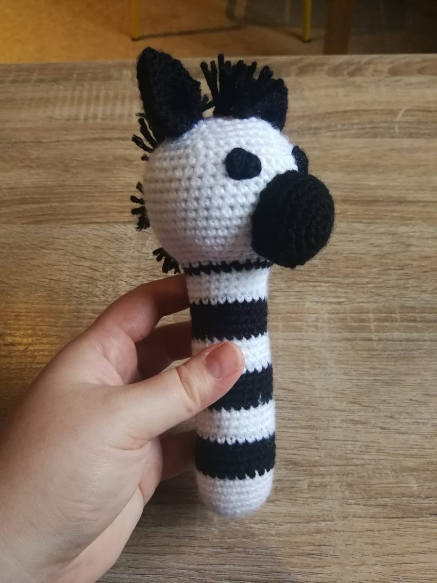 Crochet Zebra Rattle