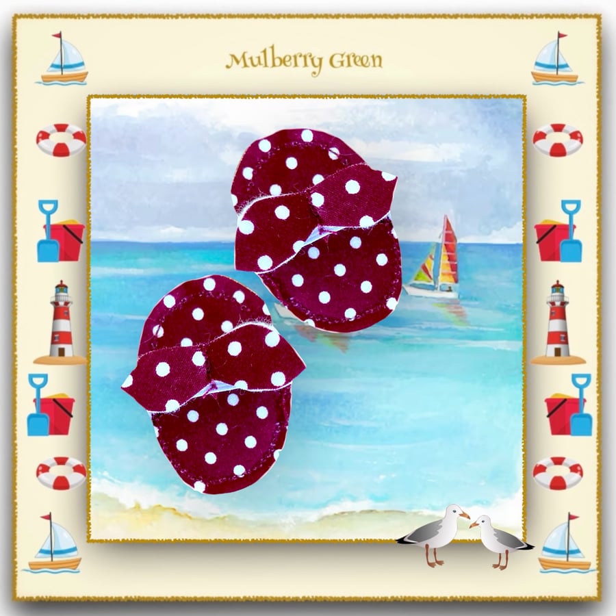 Spotty Red Flip Flops