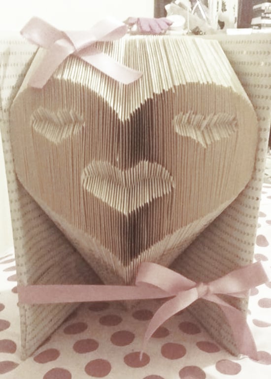 Triple Hearts within a Heart MMF Book Folding Pattern - EMAILED PDF PATTERN