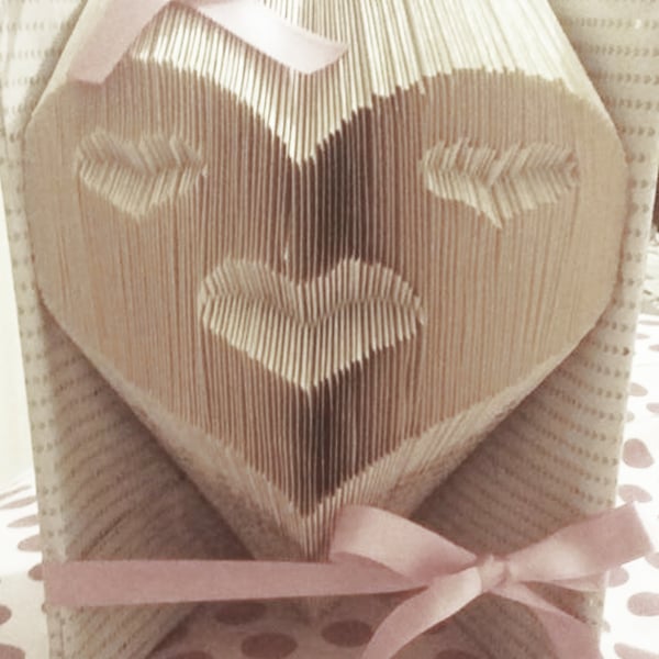 Triple Hearts within a Heart MMF Book Folding Pattern - EMAILED PDF PATTERN