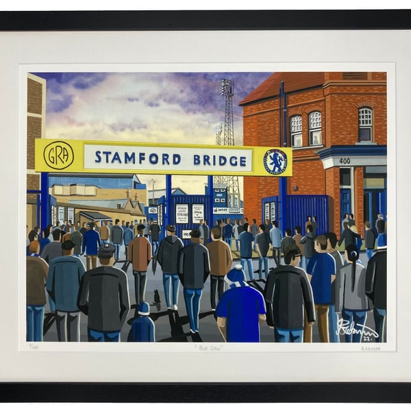 Chelsea F.C Stamford Bridge, Limited Edition Framed Art Print (20" x 16")