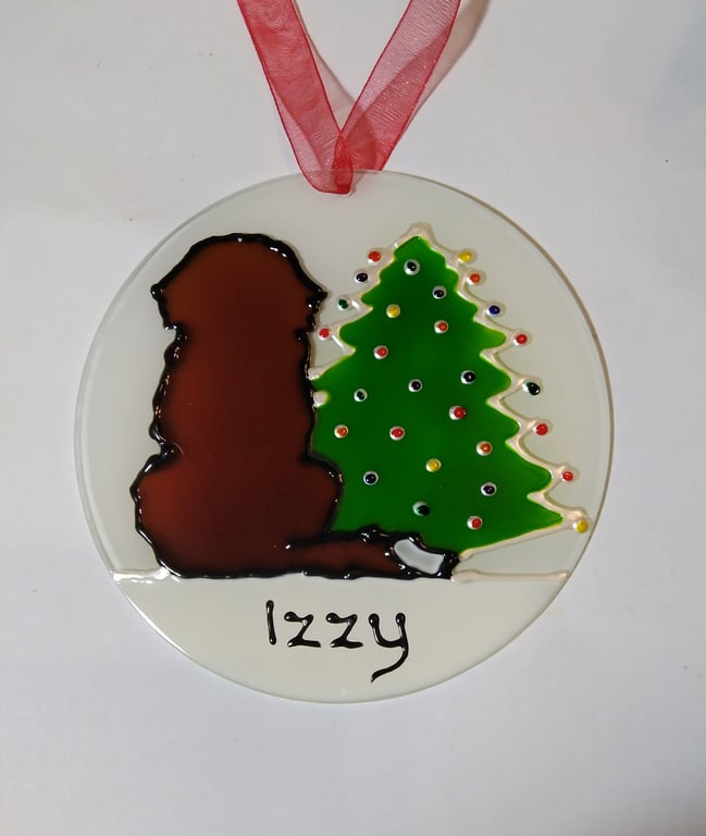 St. Bernese Christmas sun catcher decoration. 'A very St. Bernese Christmas.'