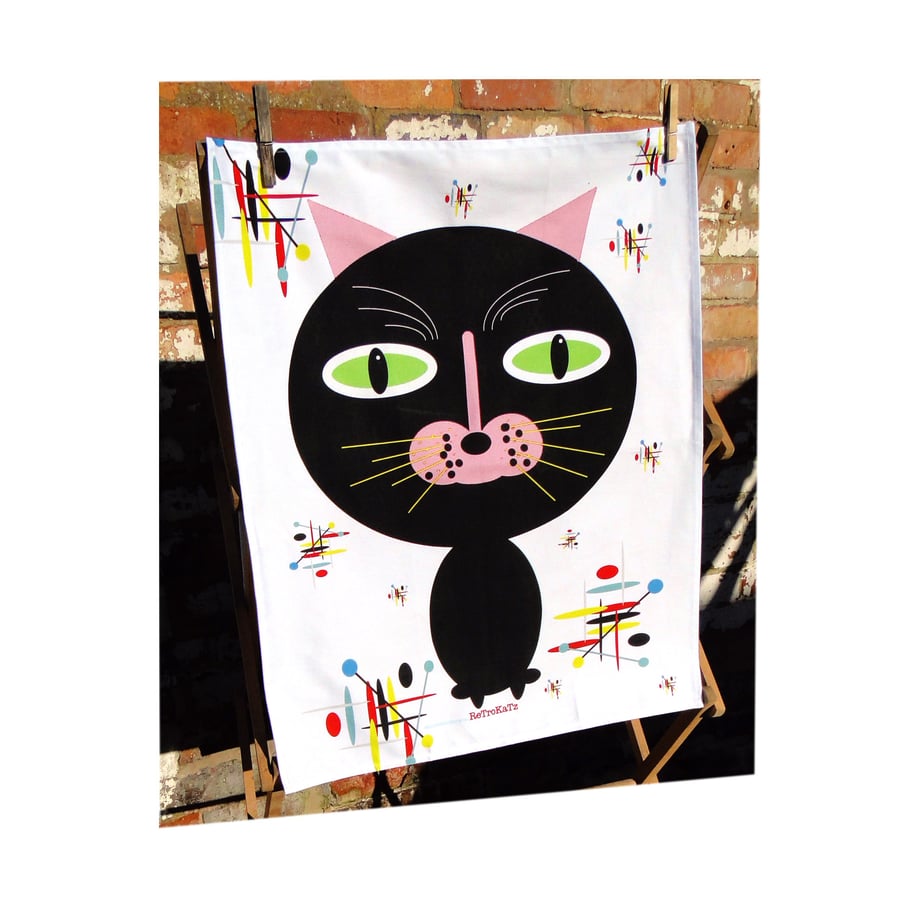 RETROKATZ LARGE TEA TOWEL