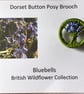 Dorset Button Posy Brooch, Bluebells - Image 1