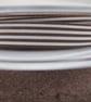3 Metres Berisfords Dark Brown Pencil Stripe Ribbon - Image 1