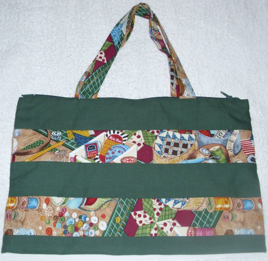 Sewing implements work bag