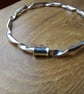 Sterling silver twist bangle, special order for GB - Image 1