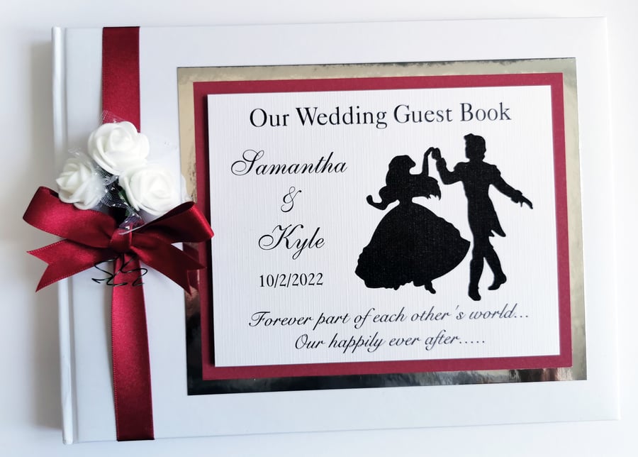 Little mermaid wedding guest book, Ariel and Eric wedding book