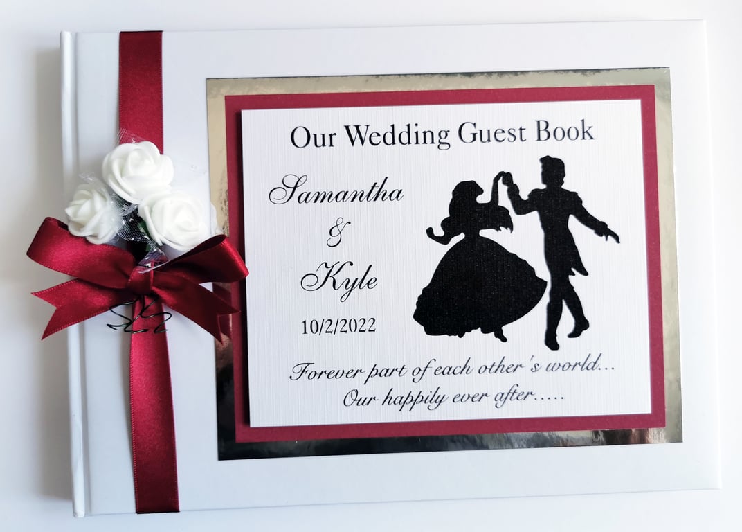 Little mermaid wedding guest book, Ariel and Eric wedding book