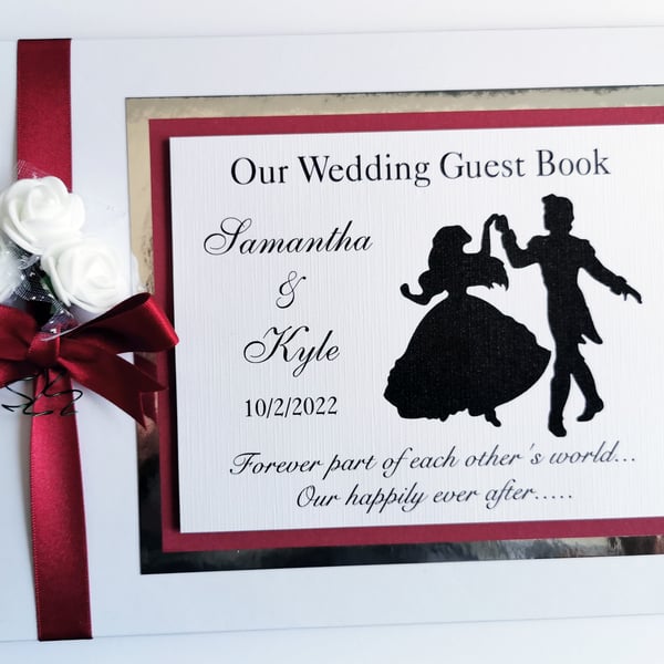 Little mermaid wedding guest book, Ariel and Eric wedding book