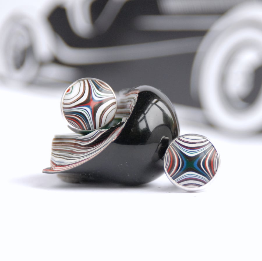 Dagenham fordite cufflinks