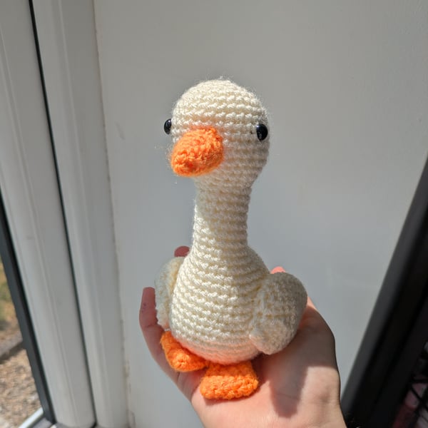 Crochet goose plushie