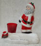 Ceramic Red Xmas Father Christmas Santa Candle Tea Light Ornament Decoration. - Image 5