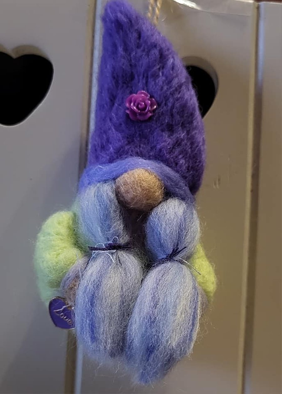 Key to my Heart Purple and Lime Green Gonk Princess