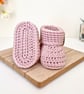 Hello World Crochet Baby Booties – Handmade New Baby Gift - Image 2