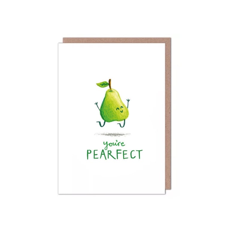 Cute Pear Valentines Anniversary Birthday You're Pearfect Card