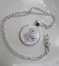 Screen Printed Polymer Clay Pendant Necklace - Image 2