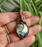 Multicoloured Natural Labradorite Copper Necklace Pendant Gift Crystal Jewellery - Image 9