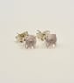 Rose Quartz Sterling Silver 5mm Stud Earrings - Image 5