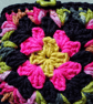 retro granny square crochet glasses case - Image 3