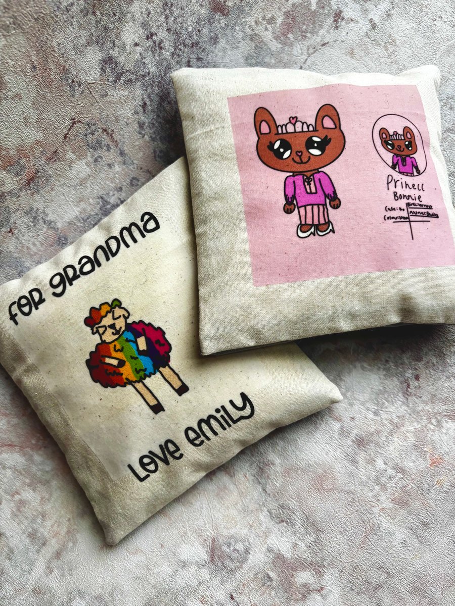 Personalised Picture Cushion - Childs Drawing Cushion - Bespoke Cushion Gift