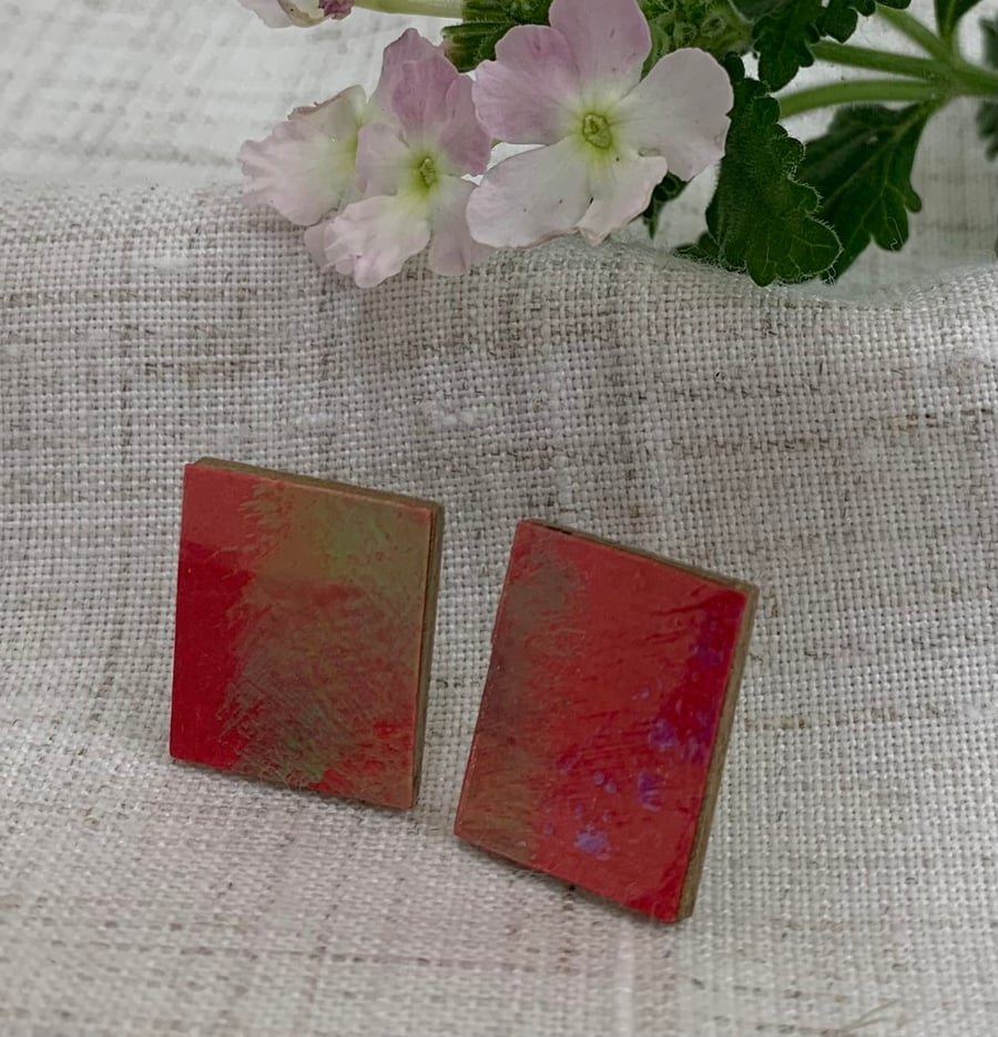 Stainless steel post earrings 