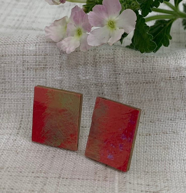 Stainless steel post earrings 