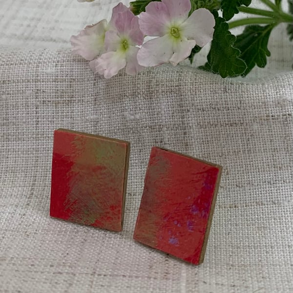 Stainless steel post earrings 