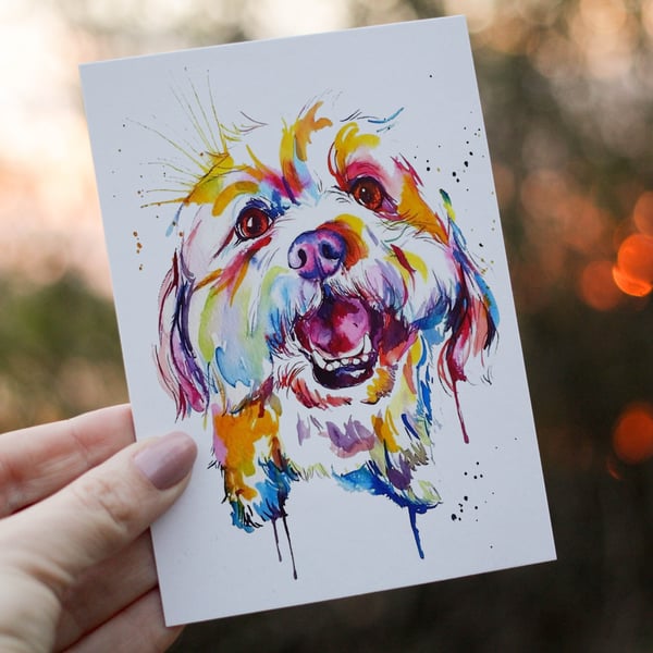 Shih Tzu Birthday Card, Dog Birthday Card, Personalized Shih Tzu Card