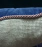 Hand Sewn Wool Tapestry Cushion Fishing Boats Fisherman Piped Edge 11X14inches - Image 4