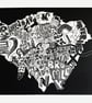 London Boroughs Linocut