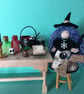 Multi-Blue Witch Doll Decoration, Cute Halloween Decoration