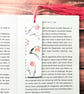 Robin decoupage wooden bookmark. Robin bookmark. Wooden bookmark.  - Image 7