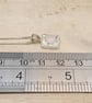 Tiny Square Rose Quartz necklace. January Birthstone  - Image 4