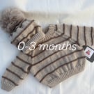 Sweater & Hat to Match 0-3 Month