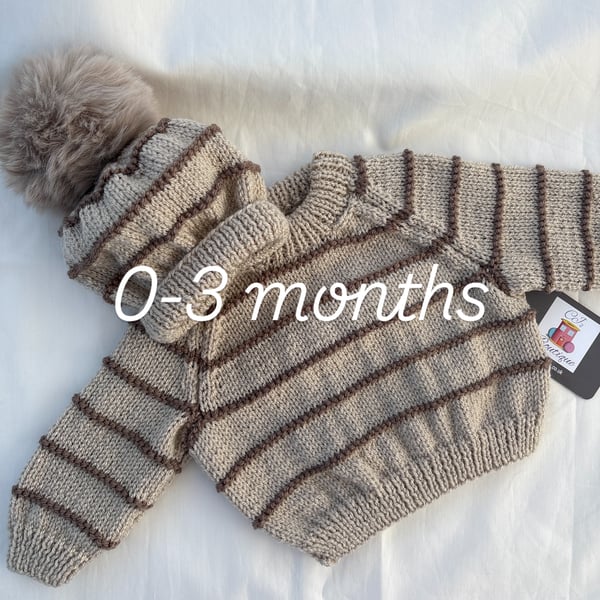 Sweater & Hat to Match 0-3 Month