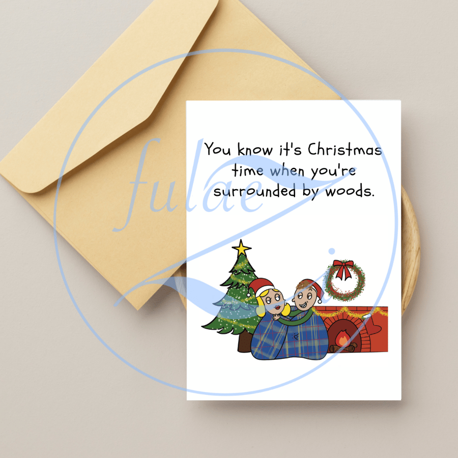 FREE 1ST CLASS SHIPPING Novelty Christmas Card - Mr. Woody