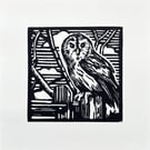 Tawny Owl - Linocut Print