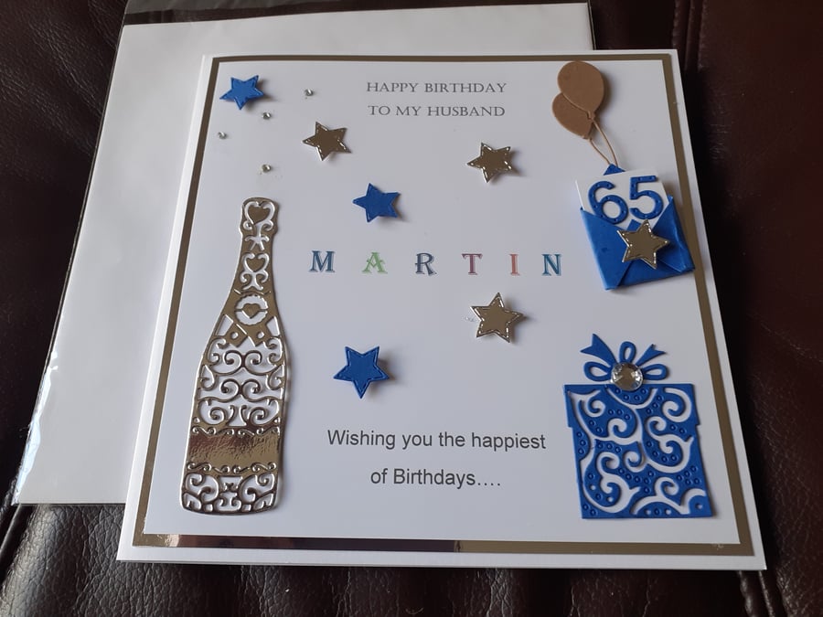 Happy Birthday Any Age Handmade Card