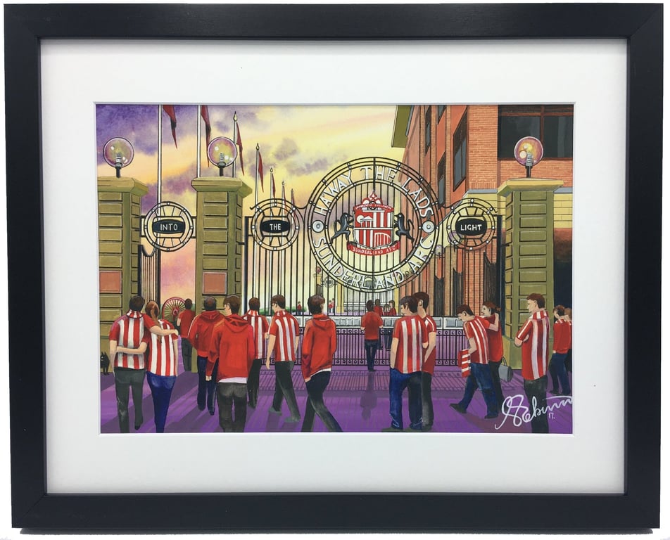 Sunderland, Framed & Unframed Fine Art Print Football AFC, Stadium Gift