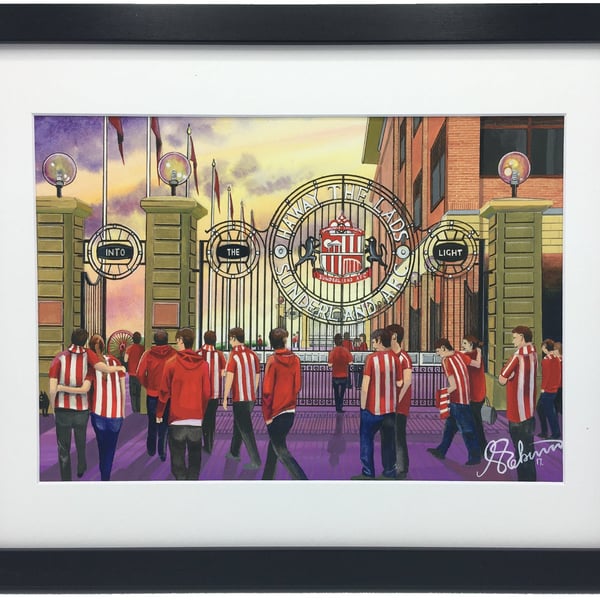 Sunderland, Framed & Unframed Fine Art Print Football AFC, Stadium Gift