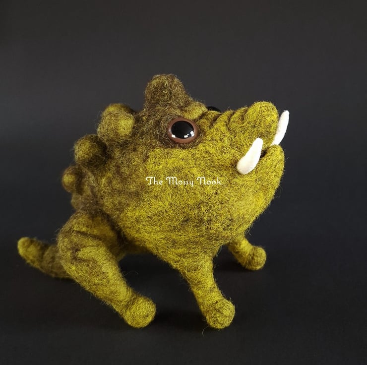 Needle Felted Warty Swamp Monster. Soft Sculptu... - Folksy