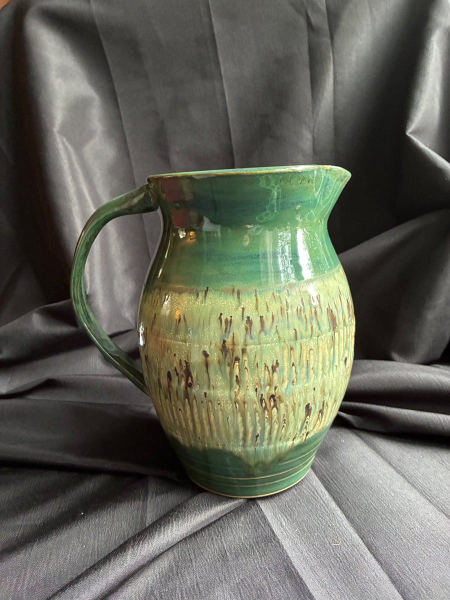 Large Mossy Green Jug