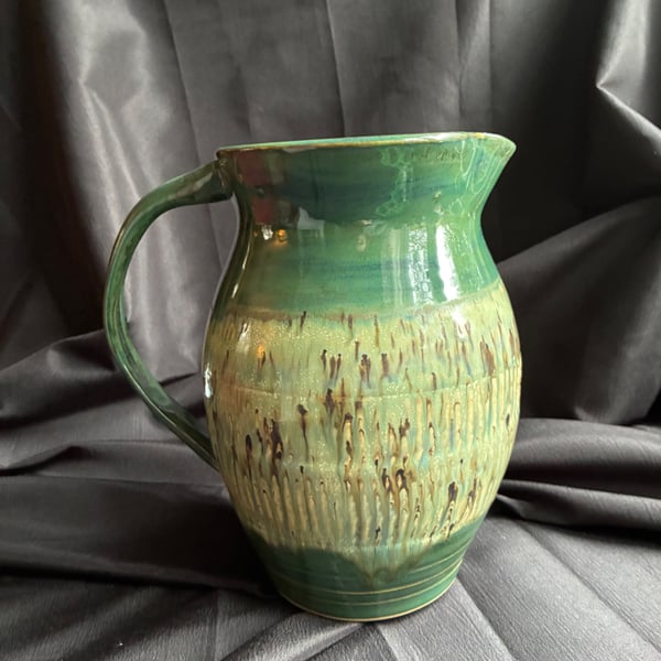 Large Mossy Green Jug
