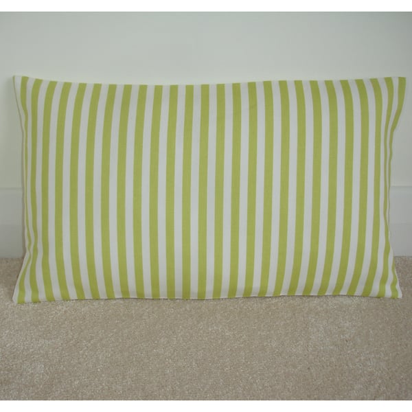 Tempur Travel Pillow Cover Green Stripes 16"x10" 16x10