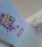 Birthday card and gift tag set. Birthday card. Decoupage card. Ref 144 - Image 3