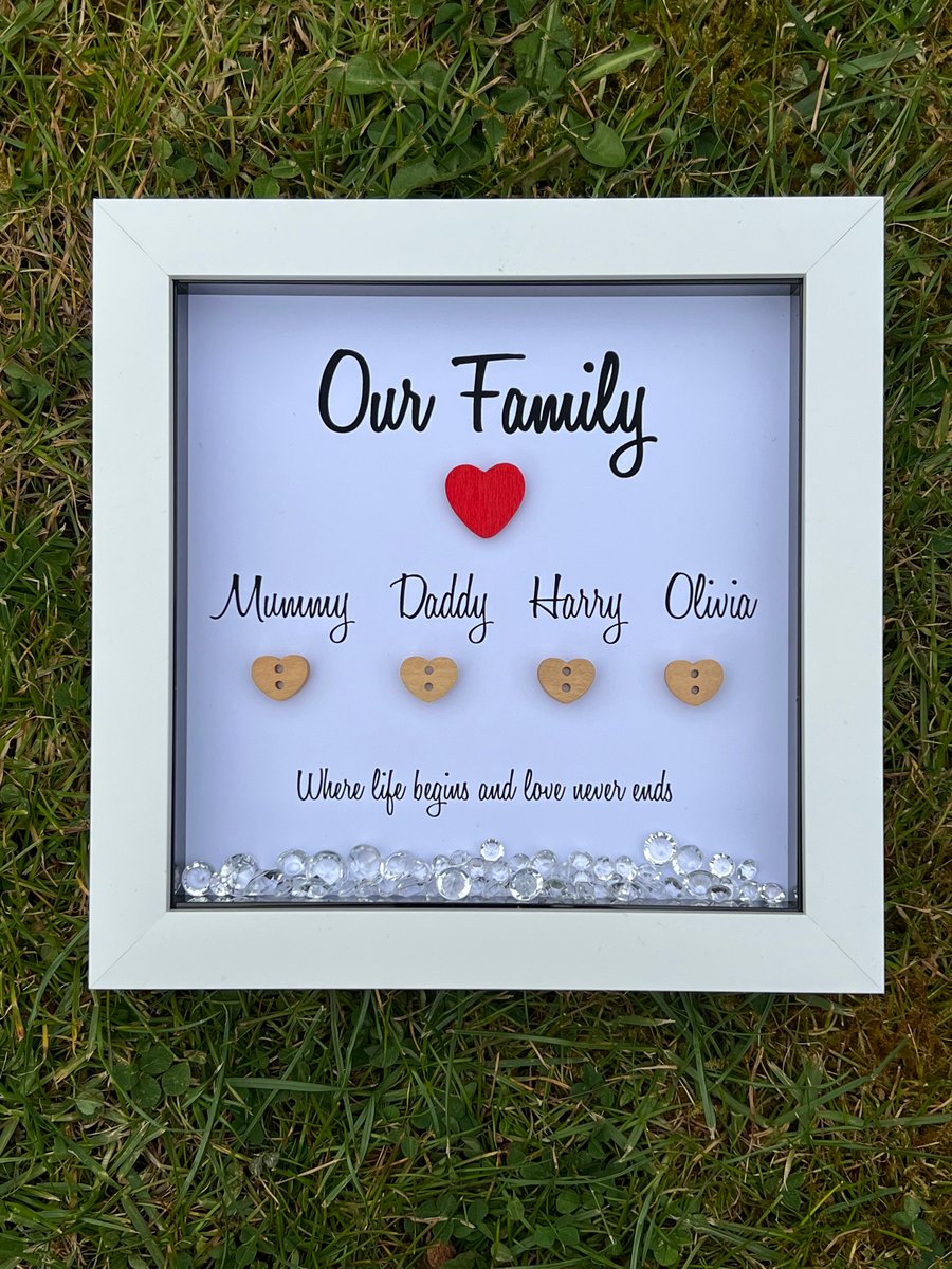 Personalised Our Family Box Frame 