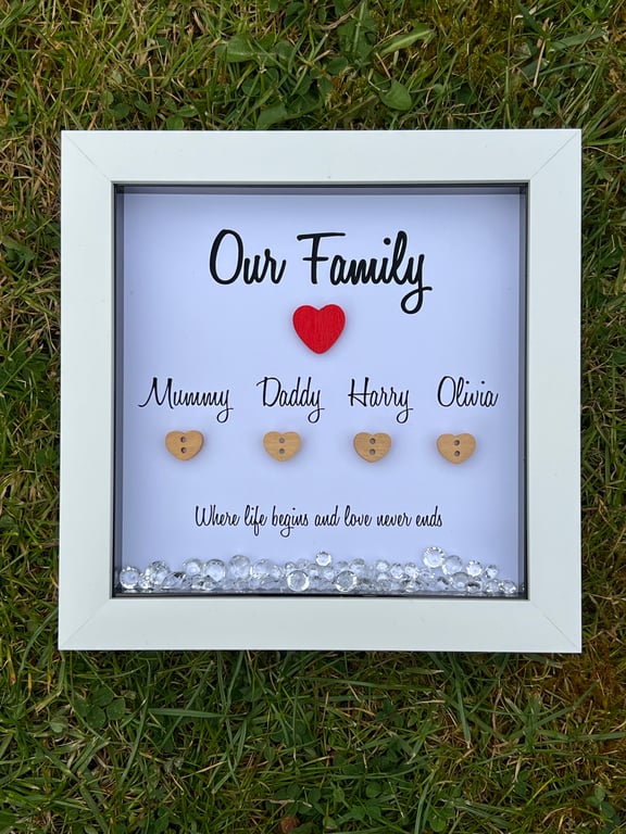 Personalised Our Family Box Frame 