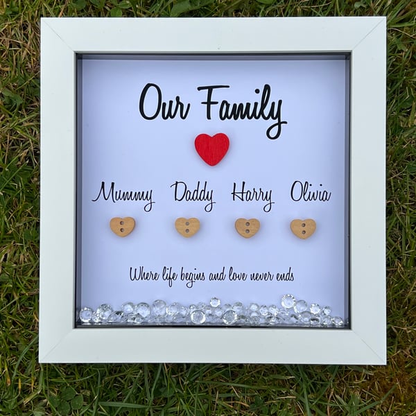 Personalised Our Family Box Frame 